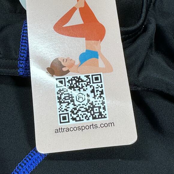 Attraco Sports Swimsuit Womens Medium Black with Blue Accents One Piece Outdoors - Picture 4 of 12